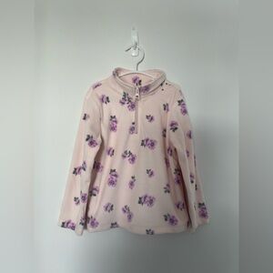 Brand New Floral Pink Kids Fleece Pullover 4T